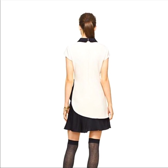 Kate Spade♠️Color Block Crepe Ruffle Sheath Dress - Picture 2 of 4